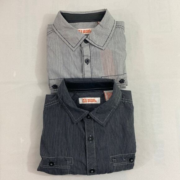 Michael Brandon Boys Long Sleeve Button Down Shirt Bundle/Lot Size Large - Picture 1 of 9